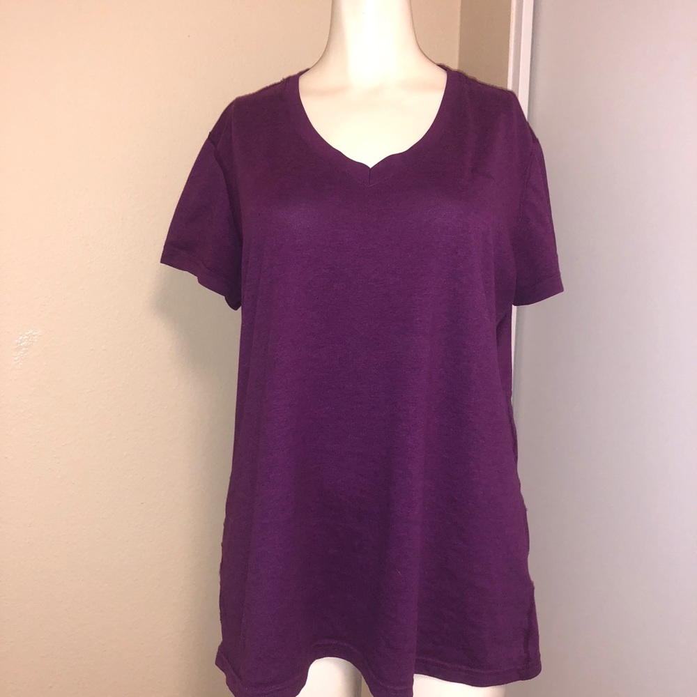 Women’s Nike Dri-fit Purple V-Neck T